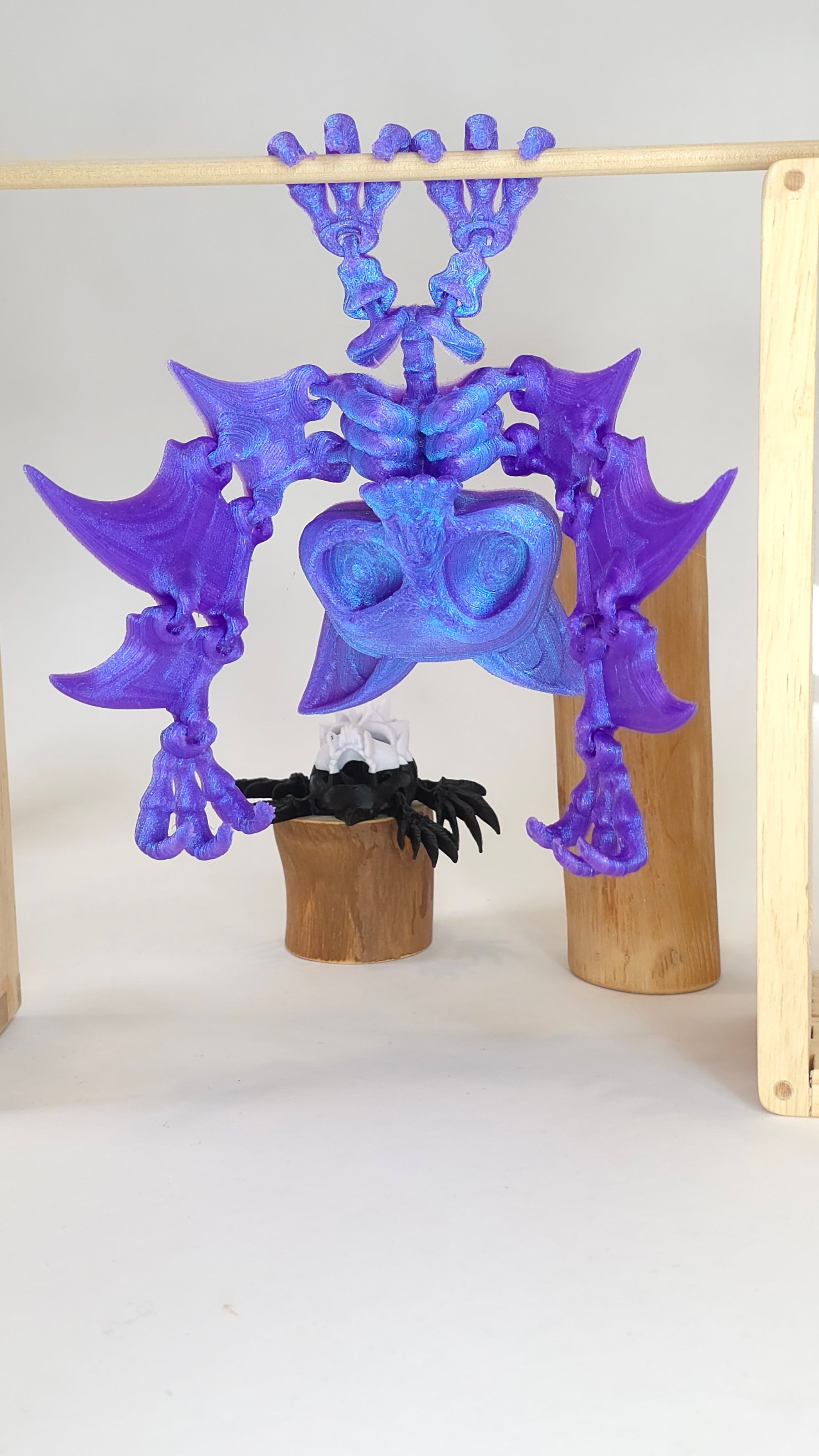 3d printet articulated skjelett flaggemus