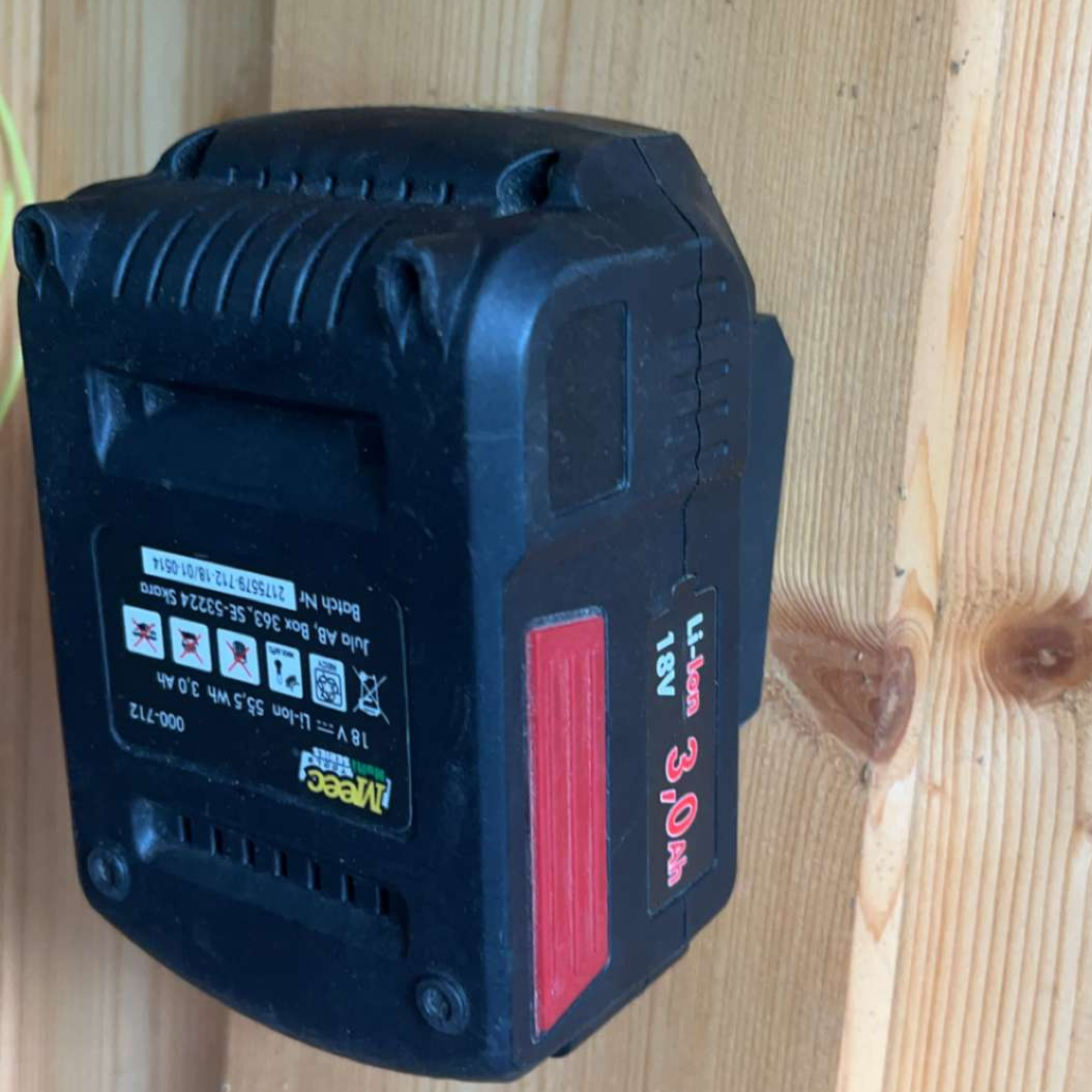 Meec 18v batteri holder