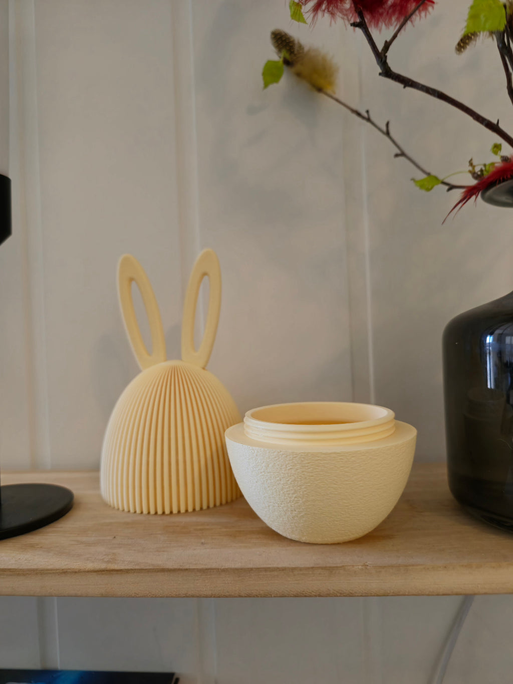 Påskeegg med Kaninører – Dekorativ Oppbevaringsboks