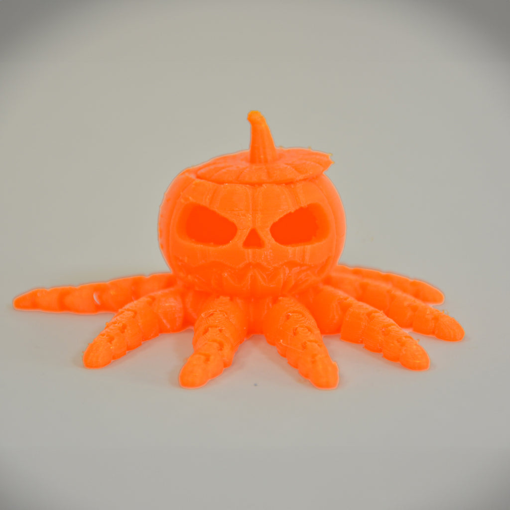 3d printet articulated gresskar med blekksprut tentakler