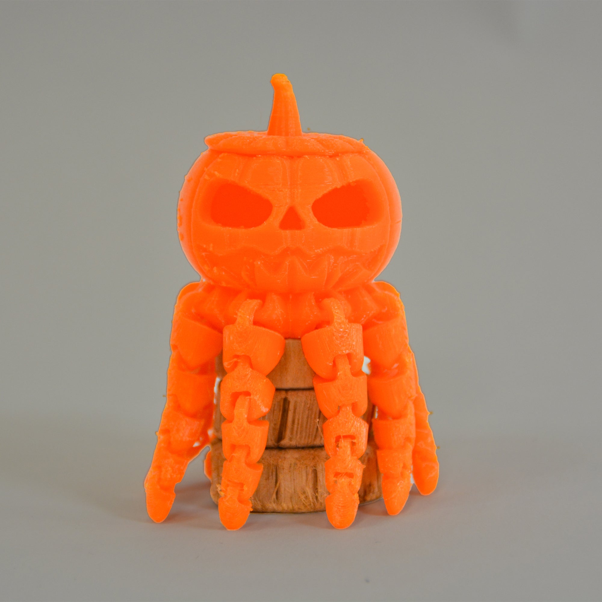 3d printet articulated gresskar med blekksprut tentakler